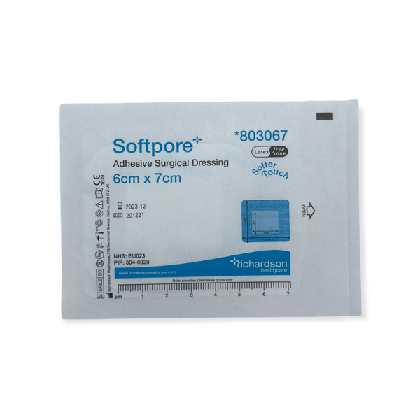 Softpore Adhesive Water Repellant Dressings 6cm x 7cm