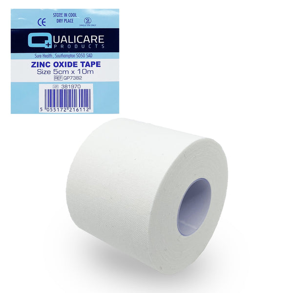 Qualicare Zinc Oxide Medical Strapping Tape 5cm x 10M