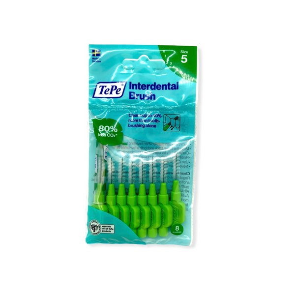 TePe Interdental Brushes Pack of 8 Green - ISO Size 5 / 0.80mm